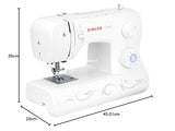 Singer Maquina De Coser Mecanica Talent 3323-30 Puntadas Utilitarias, Puntadas Ojal Totalmente Automático de un Paso, Zig-Zag Hasta 6mm, Enhebrado Automático, Maquina De Coser Profesional, Blanco