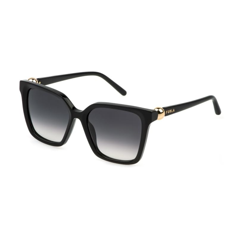 Furla, SUNGLASSES, SFU888-54-0700, SHINY BLACK, Female