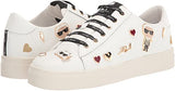KARL LAGERFELD Cate Pins Lace Up Platform Sneaker, Zapatillas Mujer, Blanco Brillante, 38 EU
