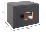 Arregui 180120 Fuerte de Acero Apertura Electronica de codigo | Caja para casa y Negocio, fácil de Usar, Alto Nivel de Seguridad, 25 x 35 x 25 cm
