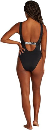 Calvin Klein Traje de baño Mujer One Piece Espalda Abierta, Negro (Pvh Black), M