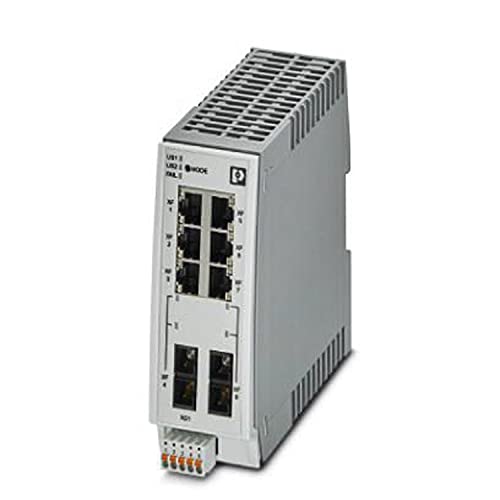 PHOENIX CONTACT FL Switch 2206-2FX SM - Conmutador gestionado (6 Puertos RJ45 de 10/100 Mbit/s, 2 Modos SC, 100 Mbit/s, Clase de protección: IP20, PROFINET Conformance-Class B)