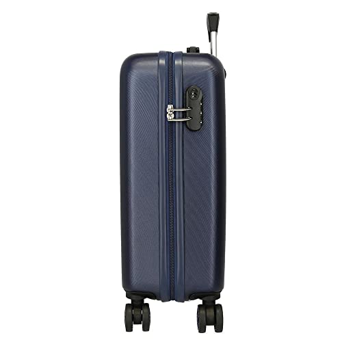 Pepe Jeans Tom Juego de maletas Azul 55/65 cms Rígida ABS Cierre de combinación lateral 56L 7,54 kgs 4 Ruedas equipaje mano