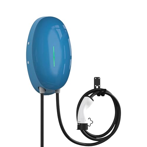 Avilia Cables de Carga para Coche eléctrico y vehículos de Tipo 2, trifásicos – Columna Impermeable para Carga rápida, Compatible con Todos los vehículos eléctricos de 11 kW, 6 Metros