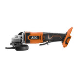AEG BEWS18-125X2-402B - Amoladora inalámbrica de 18 voltios, 9200 rpm con 2 baterías Pro litio 4,0 Ah, cargador y una bolsa