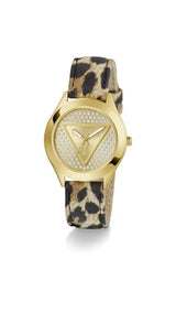 GUESS Reloj Analógico para Mujeres de Cuarzo con Correa en Cuero GW0745L2