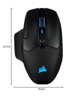 Corsair DARK CORE RGB PRO Ratón Inalámbrico FPS/MOBA para Juegos - 18.000 PPP - 8 Botones Programables - Inalámbrico Sub-1ms - Compatible con iCUE - PC, Mac, PS5, PS4, Xbox - Negro