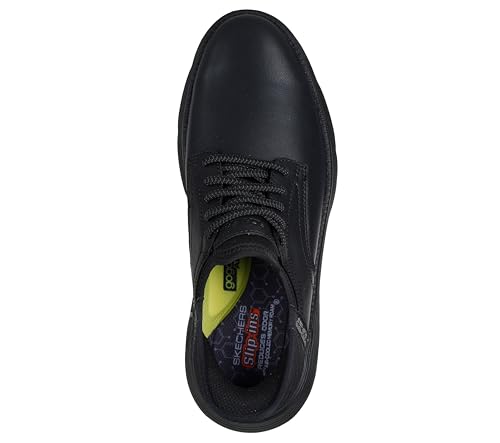 Skechers Slip-ins Garza-Gervin Casual Slip-on Shoes, Zapatos Hombre, Black Leather, 39.5 EU
