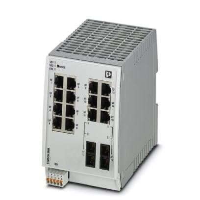 PHOENIX CONTACT FL Switch 2214-2FX - Conmutador gestionado (14 Puertos RJ45, 10/100 Mbit/s, 2 SC-multimodo 100 Mbit/s, Clase de protección: IP20, PROFINET Conformance Class B)