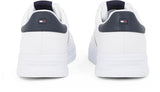 Tommy Hilfiger Sneaker con Suela Cupsole Hombre Modern Stripes con Logotipo, Blanco (White), 45