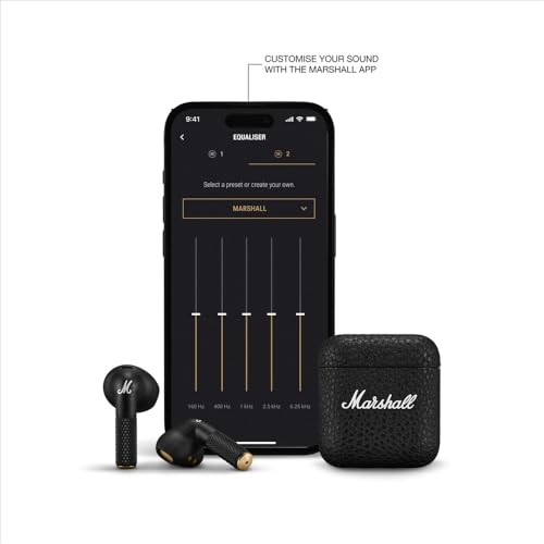 Marshall Minor IV Auriculares Inalámbricos Bluetooth, Auriculares Inalámbricos - Negro