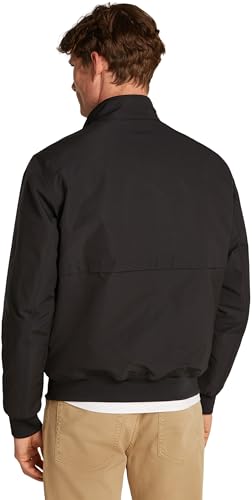 Tommy Hilfiger Cortavientos Hombre Harrington impermeable, Negro (Black), L