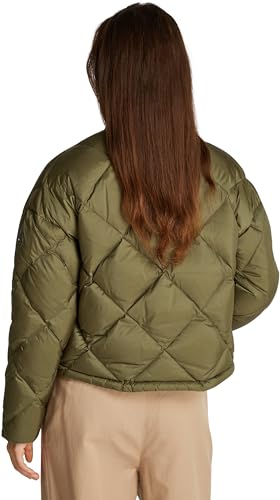 Tommy Hilfiger Chaqueta Bomber Mujer Casual Quilted Down acolchada, Verde (Utility Olive), M