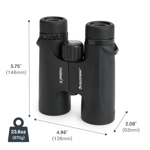Celestron 71346 8 x 42 Outland X: prismáticos, negro