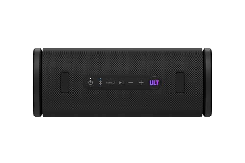 Sony ULT Field 5, Altavoz portátil Bluetooth Potente, 25 H de batería, 2 Modos ULT Power Sound, Resistente al Agua y al Polvo, 360 Luces, Correa Extraible para el Hombro, Compacto, Negro