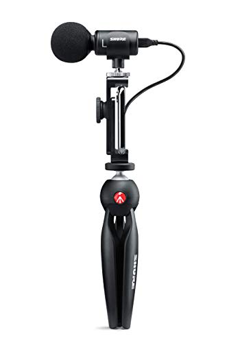 Shure Paquete de vídeo portátil con Cascos SE215 y Kit de vídeo MV88+ con micrófono estéreo Condensador Digital