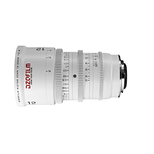 DZOFILM Cine Lens Pictor Zoom 12-25 T2.8 White for PL/EF Mount (S35)
