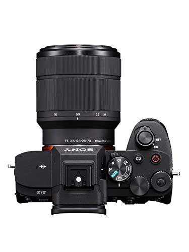 Sony Alpha 7 IV - Cámara sin espejo con objetivo Sony 28-70 mm F3.5-5.6 (33 MP, enfoque automático en tiempo real, 10 fps, 4K60p, pantalla táctil multiángulo, batería Z), Color Negro