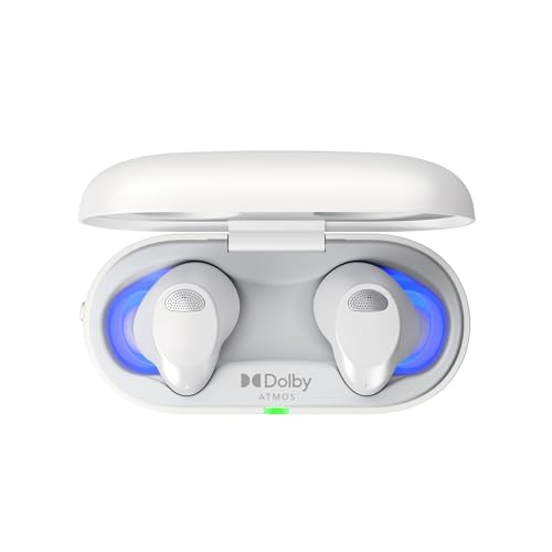 LG Auriculares intraurales Bluetooth Tone Free T90S con Sonido Dolby Atmos, tecnología Meridian, cancelación Activa de Ruido (ANC), y UVnano+, Blanco