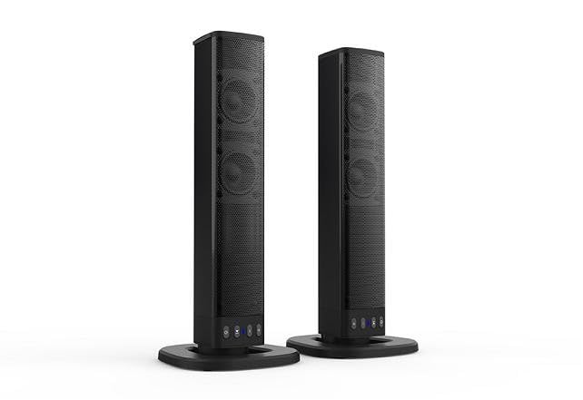 Xoro Barra de Sonido Bluetooth 2 en 1 HSB 55 con 4 x 5 W de Potencia, diseño Compacto, se Puede Utilizar como Altavoz estéreo Independiente o Barra de Sonido, tecnología TWS, batería de 4000 mAh