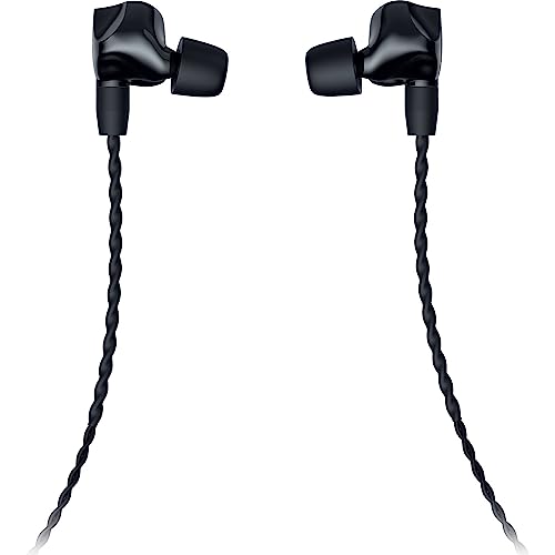 Razer Moray - Monitor de Streaming ergonómico con Cable (diseño acústico híbrido de Doble Controlador, Forma ergonómica de Perfil bajo, Aislamiento acústico pasivo Superior) Negro