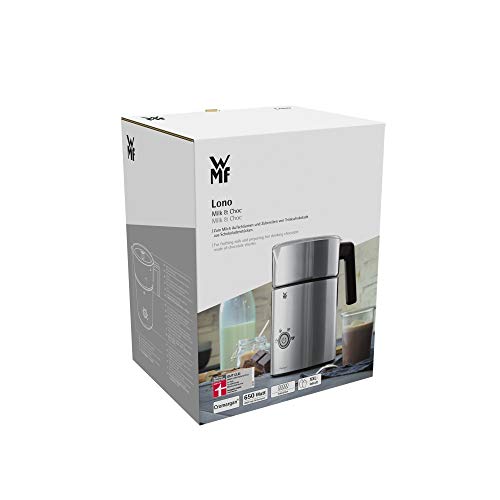 WMF Lono - Espumador Milk&Choc, 650 W, con 4 funciones, libre de BPA, acero de Cromargan, apto para lavavajillas, para capuccino, latte macchiato, frappé y chocolate caliente, apagado automático