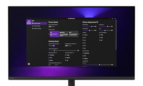 Sony INZONE M9II Monitor Gaming, 27 Pulgadas, 4K Ultra HD: Resolución 2160p, Frecuencia actualización 160 Hz, 1 ms GTG, Espectro DCI-P3 95%, Full Array LED, G-Sync, Adaptive Sync, VRR, Negro