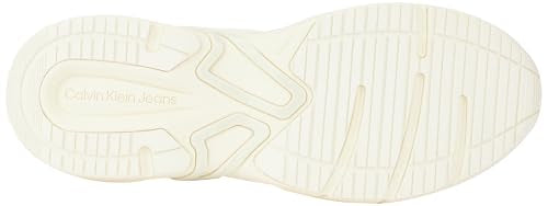 Calvin Klein Chunky Sole Sneaker Mujer Retro Tennis Low Top, Beige (Creamy White/Peach Whip), 40
