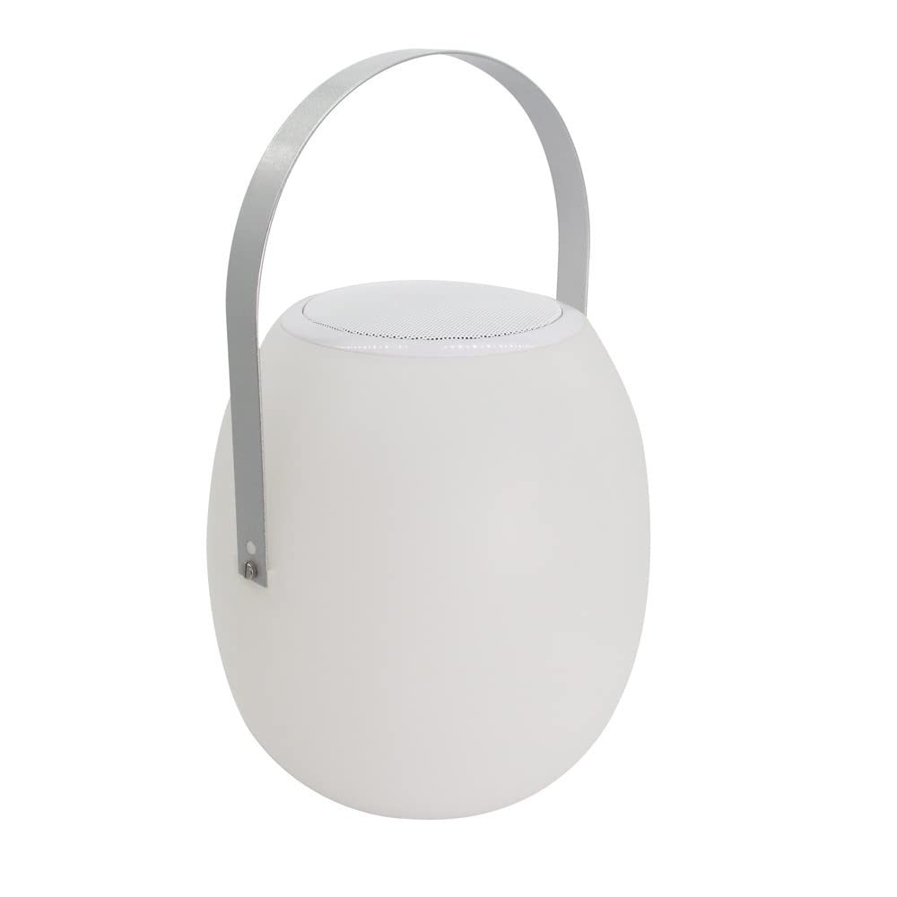 Halterrego Lámpara LED portátil/Altavoz BT 10 W batería 2000 mAh Recargable IP44, Intensidad Luminosa Regulable Mando a Distancia Incluido