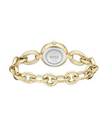 Boss Reloj con Movimiento de Cuarzo de Tres Manecillas para Mujer Colección Live con Correa de Acero Inoxidable Oro Amarillo Claro - 1502792