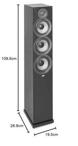 ELAC Debut 2.0 F6.2 - Altavoz de pie para reproducción de música estéreo 5.1, Sistema de Sonido Envolvente 5.1, excelente Sonido y diseño, Altavoz de 3 vías
