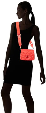 Pinko Love Click Puff Baby Recycled Nylon Puzzle Edredón, Bolsa para Mujer, R30b_Rojo-Block Color