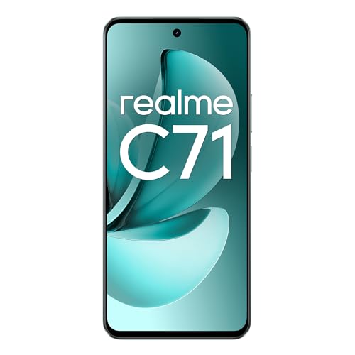 realme C71 4G Smartphone,6+128GB,Batería 6000 mAh,Carga 45W,Cámara AI de 50MP,RAM dinámica de 24 GB,120 Hz,Resistencia a Impactos de Nivel Militar,Resistencia al Agua a Diario,Verde(Sin Adaptador)