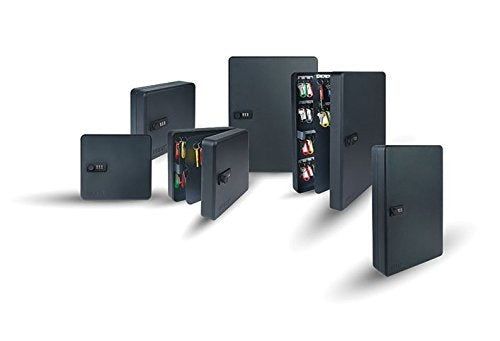 Helix Caja fuerte con cerradura de combinación (capacidad para 100 llaves), color negro