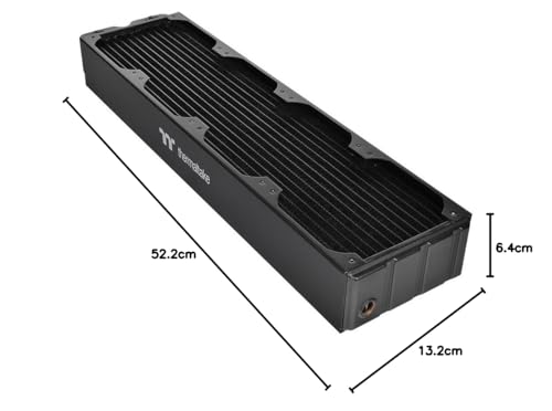 Thermaltake Pacific CL480 - Radiador de cobre de alto rendimiento 480 mm, color negro