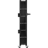 VEVOR Barrera de Seguridad Extensible Plegable Individual 1,7 x 1,26 m Valla de Escalera de Acero Enrollable 360° Puerta de Tijera o Puerta con candado, para el sótano del hogar, Garaje, Negro