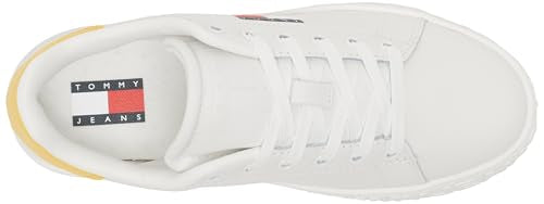 Tommy Jeans Tjw Logo Outsole Sneaker ESS En0En02703, Parte Superior Baja Mujer, Yellow (Yellow Dahlia), 37 EU