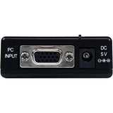 Startech VGA2VID - Conversor de VGA HD15 a vídeo Compuesto RCA o S-Video (Composite, convertidor PC a TV, 1600x1200)