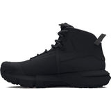 Under Armour UA Charged Valsetz Mid Zapatos tácticos para hombre, cómodas y duraderas botas de montaña, color negro/negro/gris azabache