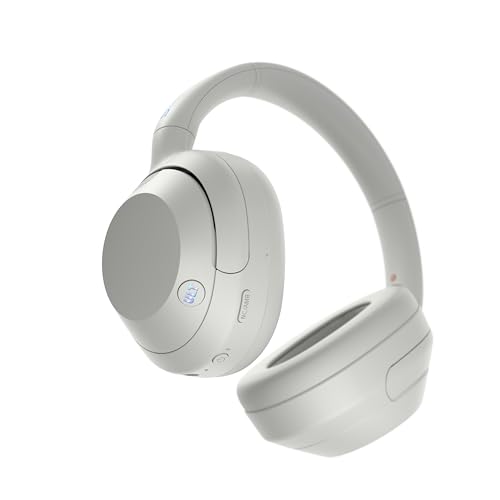 Sony ULT Wear, Auriculares inalámbricos Bluetooth con ULT Power Sound, Ultimate Deep Bass, Noise Cancelling, Calidad de Llamada nítida, hasta 30H de autonomía de batería, iOS y Android, Blanco Marfil