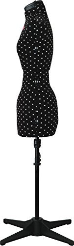 Prym 611752 Prymadonna Polka Dots-Busto de Sastre, Talla S, Negro con Puntos Blancos, Size S (36-42)