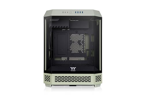 The Tower 600 Matcha Green Mid-Tower ATX Case; 3 Paneles de Vidrio Templado; Soporte de Placa Base de Conector Oculto; Ranuras PCI-e rotacionales; CA-1Z1-00MEWN-00; 3 años de garantía
