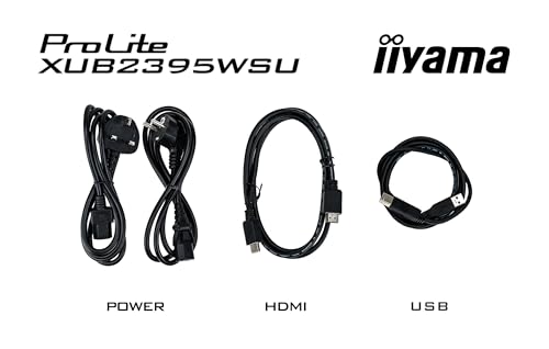 iiyama XUB2395WSU-B5 22,5" Panel IPS, 1920x1200, Panel IPS, 250cd/m², Altavoces, 15cm Regulable en Altura, Pivotante, VGA, HDMI, DisplayPort, 4ms