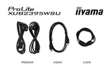 iiyama XUB2395WSU-B5 22,5" Panel IPS, 1920x1200, Panel IPS, 250cd/m², Altavoces, 15cm Regulable en Altura, Pivotante, VGA, HDMI, DisplayPort, 4ms