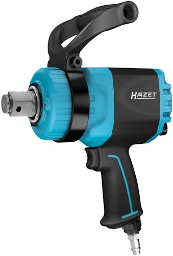 HAZET Llave de impacto neumática 9014TT I Par de apriete: 4100 Nm I Baja vibración I Manejo con una sola mano I Motor neumático de 8 palas I Accionamiento cuadrado 25 mm I Tecnología Twin-Turbo