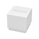 Michael Kors Reloj Lexington para Mujer, Movimiento de Cuarzo de Tres Agujas de 19 mm con Correa de Acero Inoxidable o Piel, Plata y Oro, 19 mm