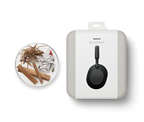 Sony WH-1000XM5 Noise Cancelling, Auriculares de diadema Bluetooth, Llamadas cristalinas, Hi-Res, 360 Reality Audio, 30 h de batería, Carga rápida, Incluye Funda rígida, iOS, Android - Negro