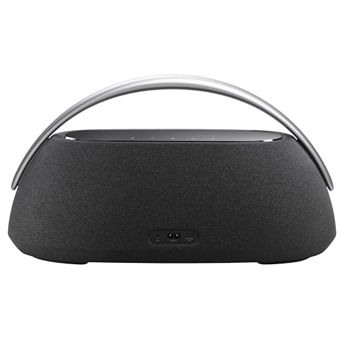 Harman Kardon Go Plus Play 3 Altavoz portátil, con Sonido estéreo, diseño Elegante, Bluetooth, Controles táctiles intuitivos y duración de batería de hasta 8 hrs, Negro, Enchufe EU (Tipo C)