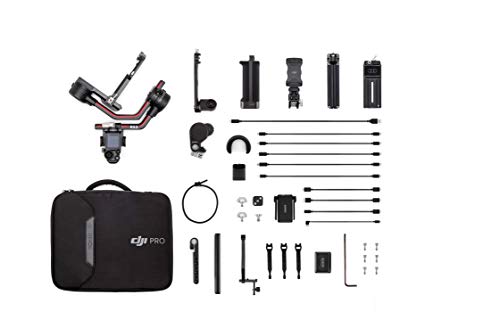 DJI Pack RS 2 Pro, estabilizador portátil en tres ejes, carga útil de 4.5 kg, fibra carbono, incluye transmisor imagen y más accesorios, negro