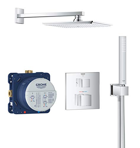 Grohe 34741000 34741000-Grohtherm Cube Set de Ducha con Rainshower Allure 230, Cromo
